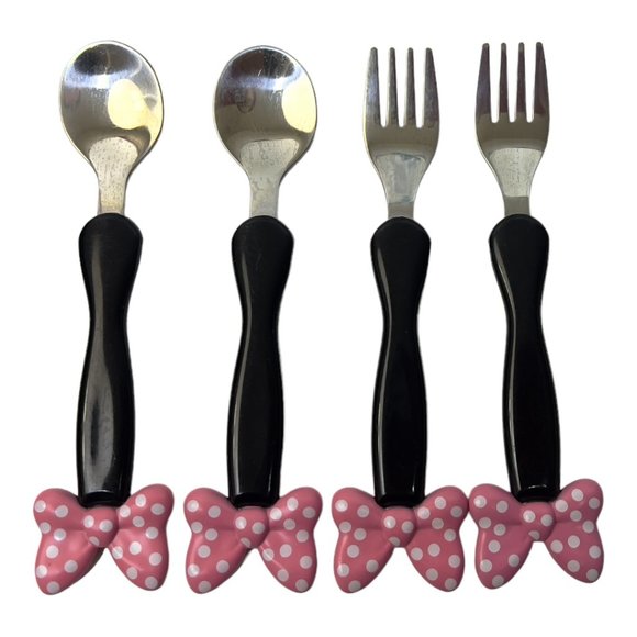 Disney Store Minnie Mouse Eats Plates Spoons & Forks - Picture 6 of 8